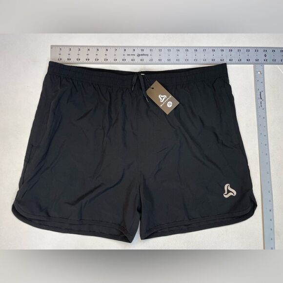 SILKWORLD Swim Shorts Men XXL Black With Pockets NWT - Picture 7 of 7